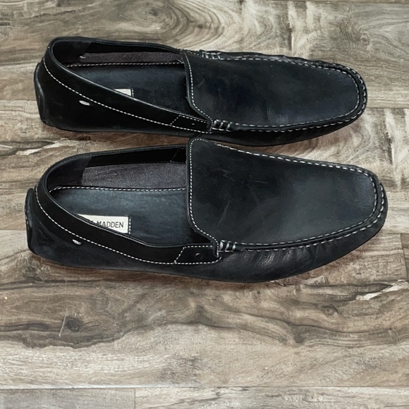 Steve Madden GABLE Slip-On Shoes Men’s Size 12M Black Leather Loafers - 224849 - Picture 2 of 7